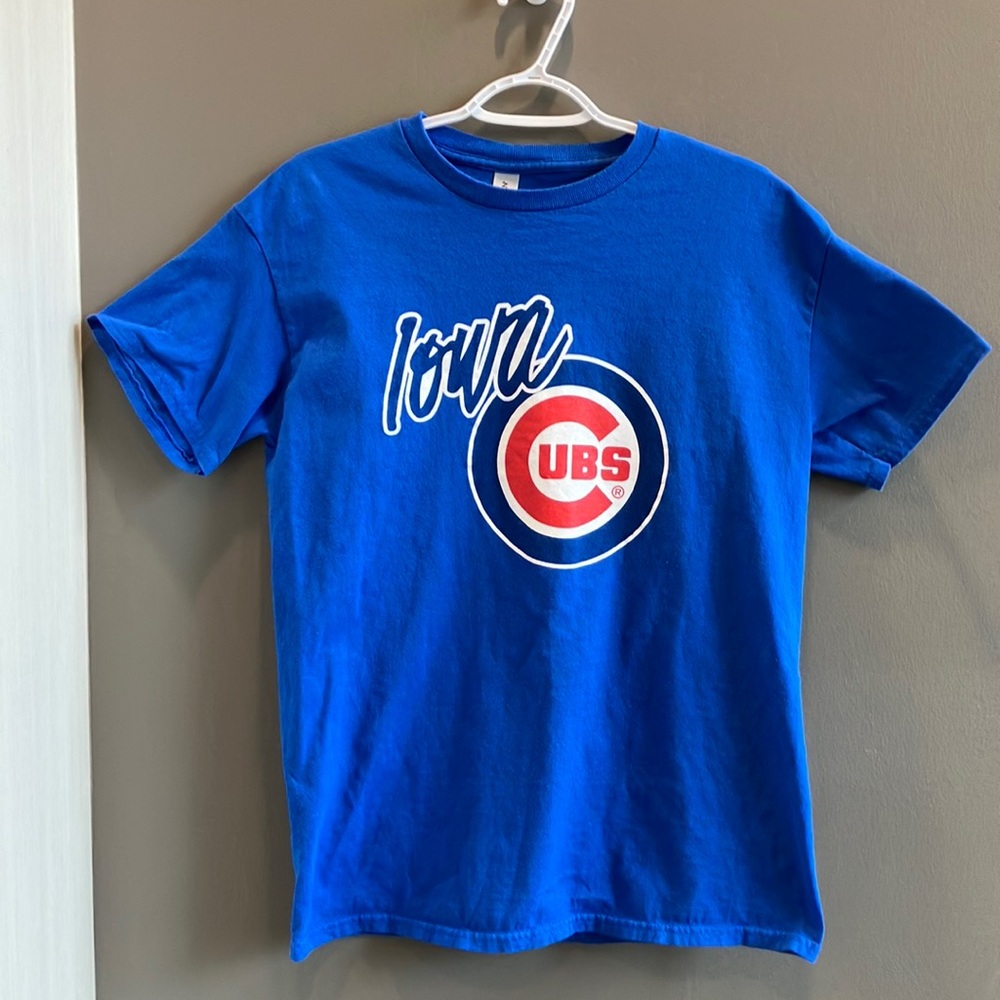 Iowa Cubs Gildan Red, White, & Blue Heavy Cotton Shortsleeved T-Shirt Size M